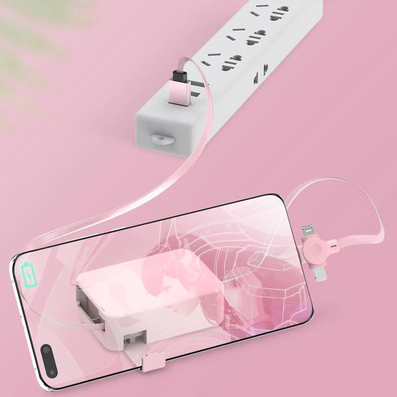 Cablu de Încărcare 3in1 Universal Retractabil, 1 Metru